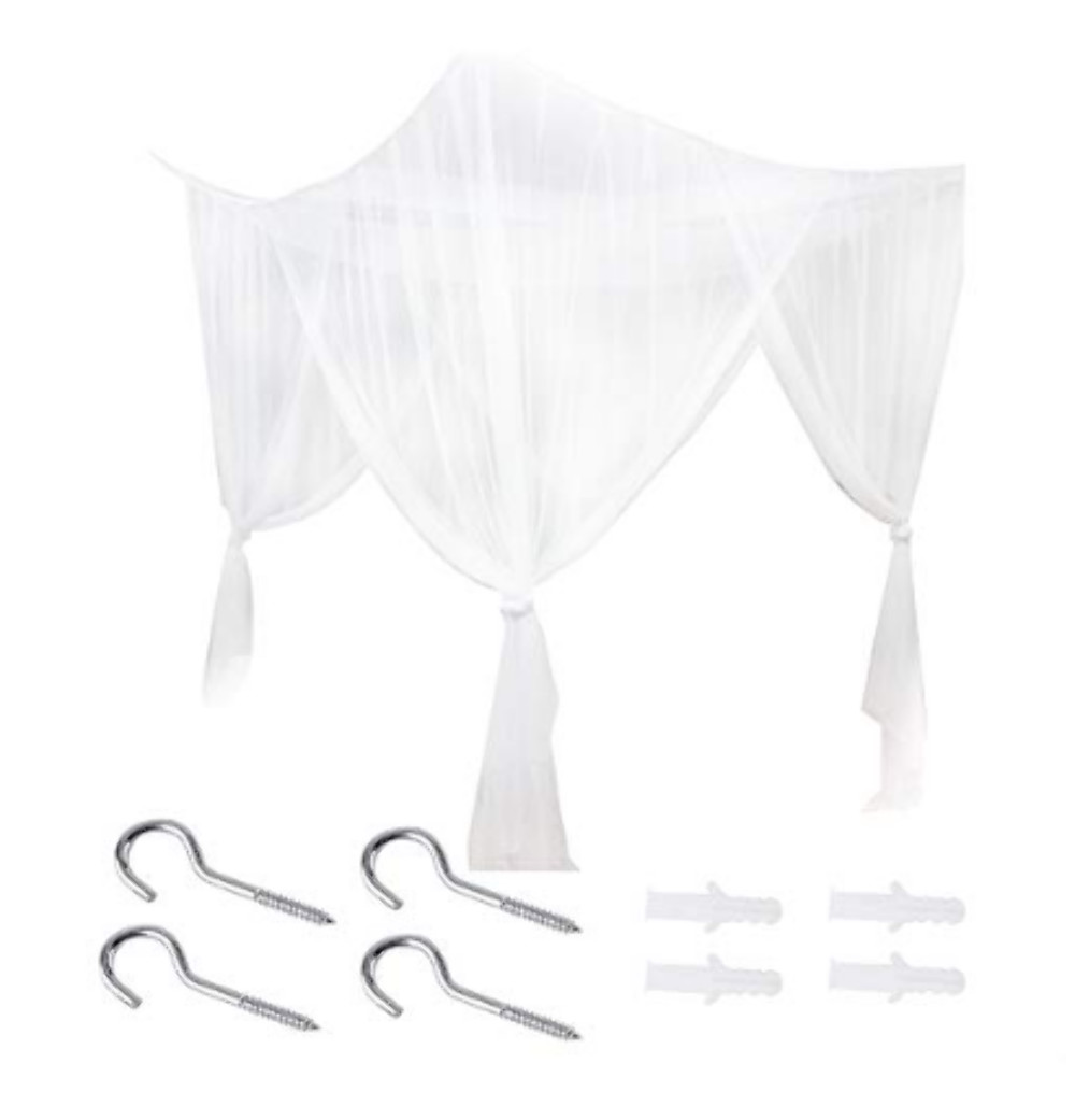 Corner Post Mosquito Net Bed Canopy