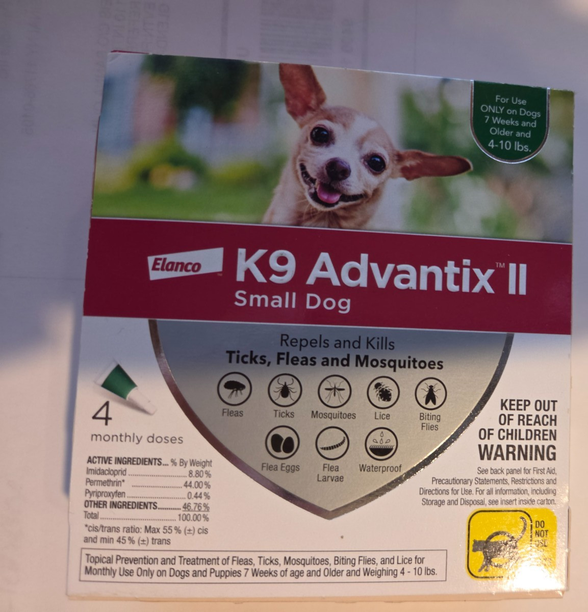 Advantix II for Small Dogs (4 Pack) - 11-20 lbs