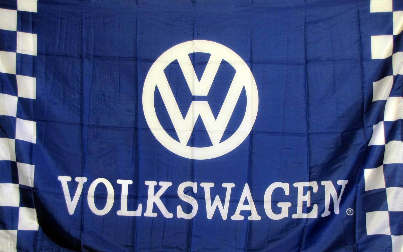 Volkswagen Blue/White Checkered 3x5 Poly Flag