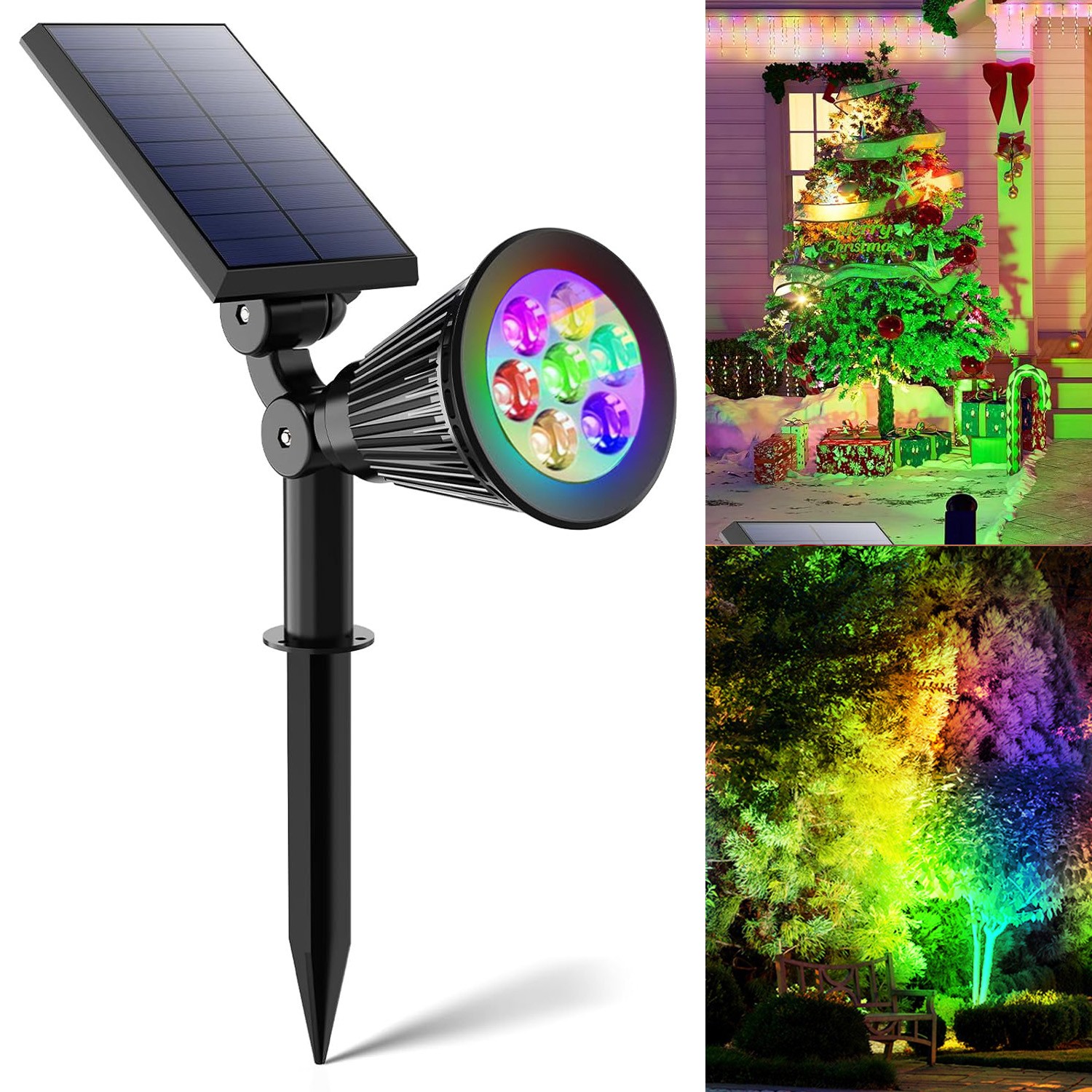 Outdoor Waterproof LED Solar Spotlight Garden Security Lamp