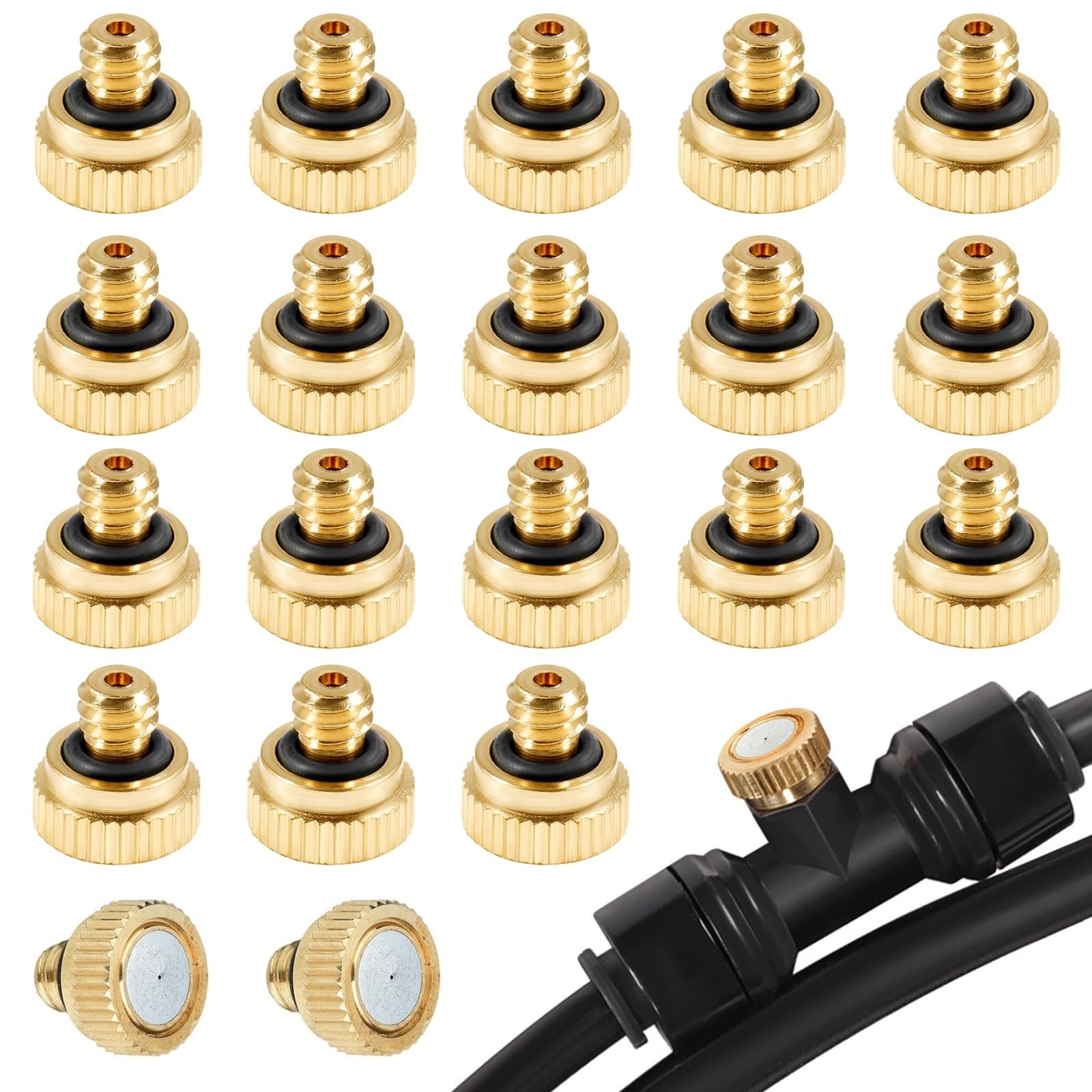 Brass Garden Cooling System Misting Nozzles - 0.012" (0.3mm)...