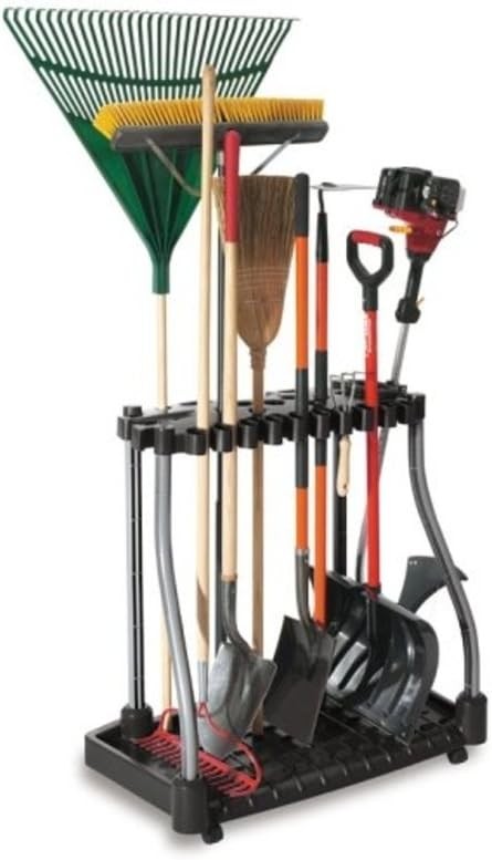 Rubyamid Tool Storage Tower Rack - Garage & Shed Organizer