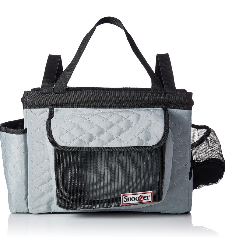 Snoozer Front Bicycle Pet Basket Gray Up to 15 Lbs