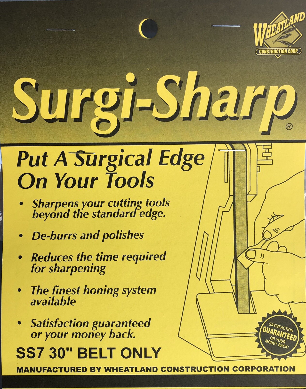 Surgi-Sharp 1"x30" Leather Honing Belt SS7 Knife & Tool Shar...