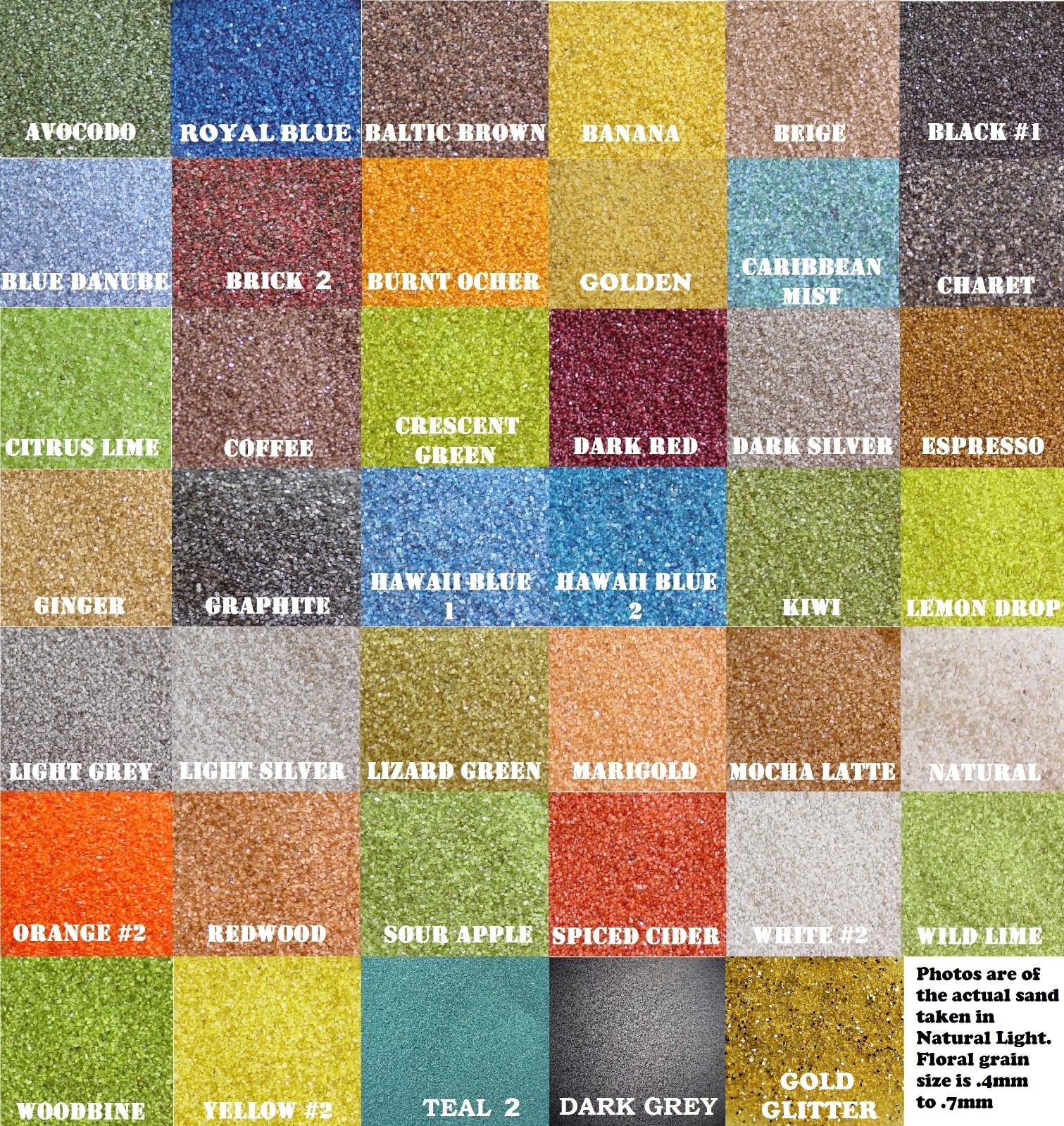 Floral Unity Sand Decor Bag - 125 Colors - 1 Pound