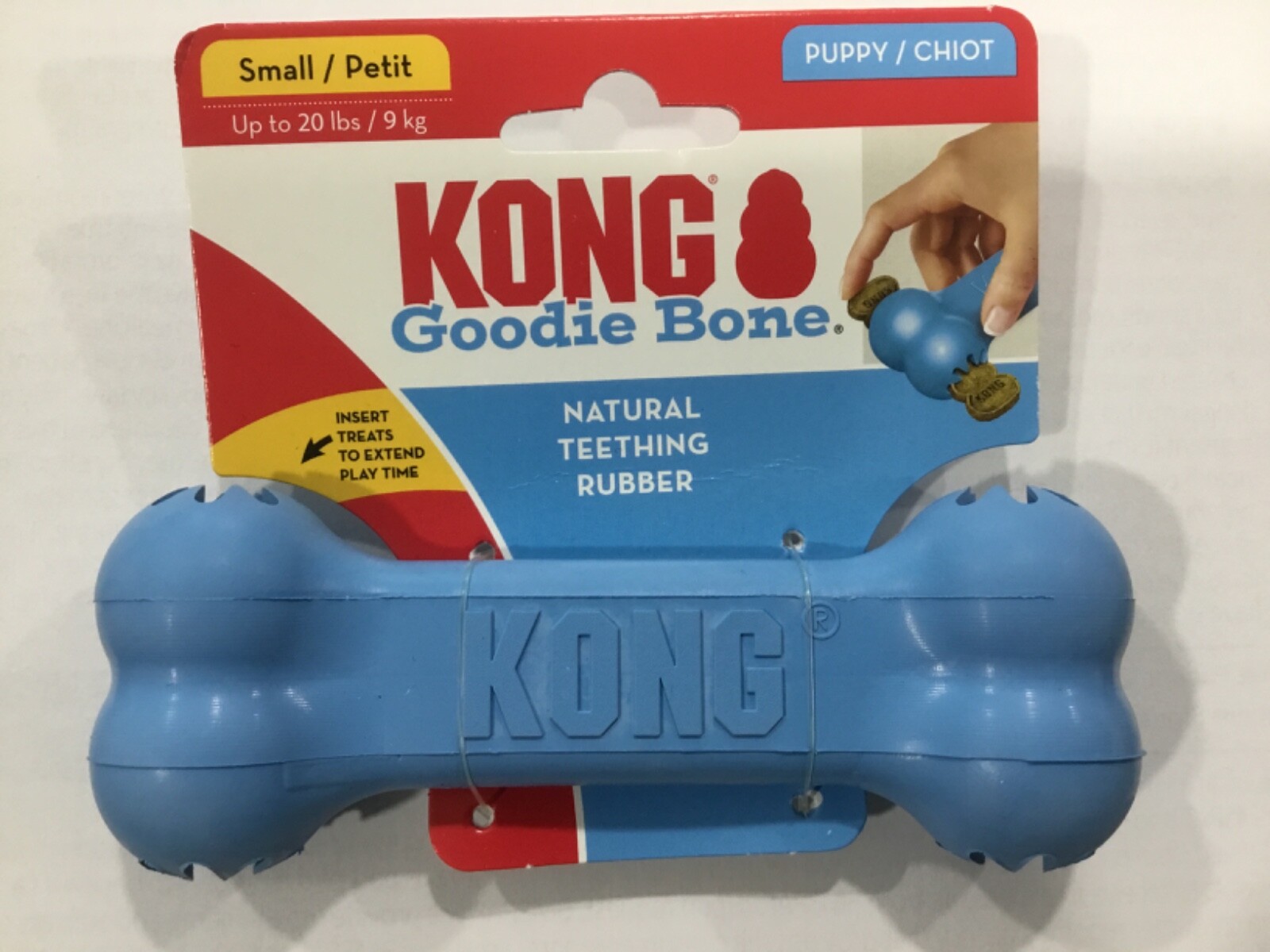 Dog Kong Goodie Bone Toy for Small Puppies - Fetch Chew Trea...