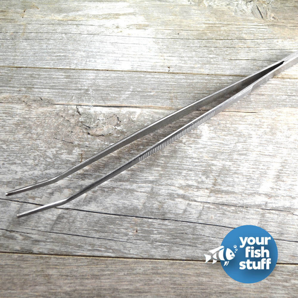 Stainless Steel Curved Tweezers - Aquascaping Tool - Aquariu...