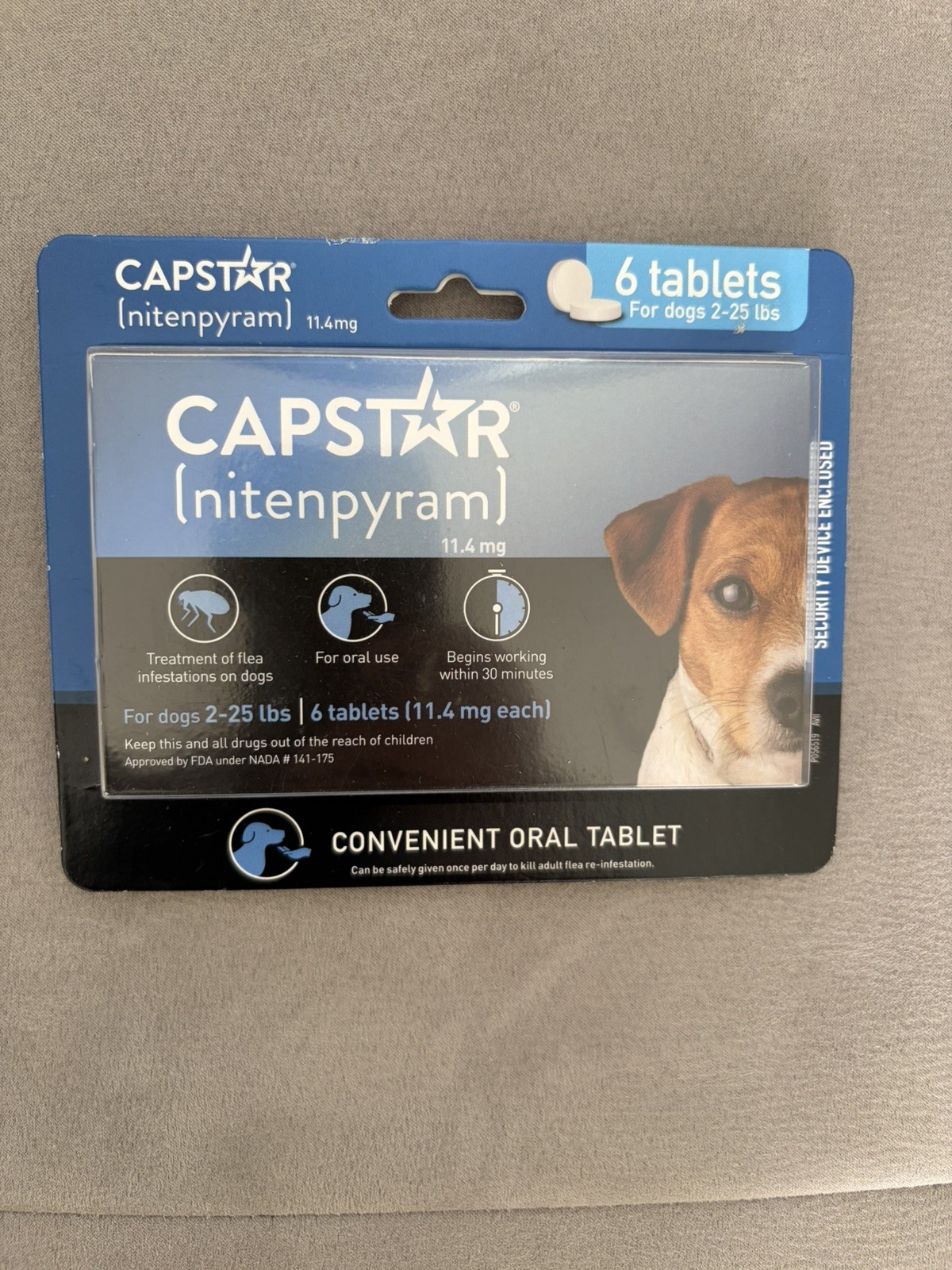 CAPSTAR Oral Treatment for Dogs (2-25 lbs), 6 Tablets, NEW
