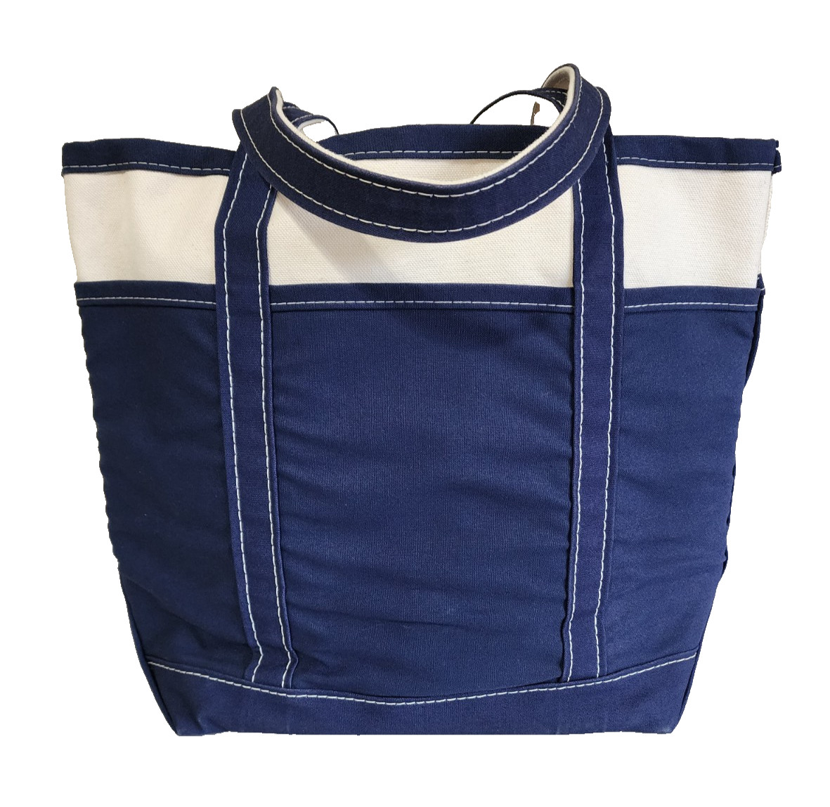 LL Bean Medium Boat & Tote Gardening Utility Bag Navy Open T...