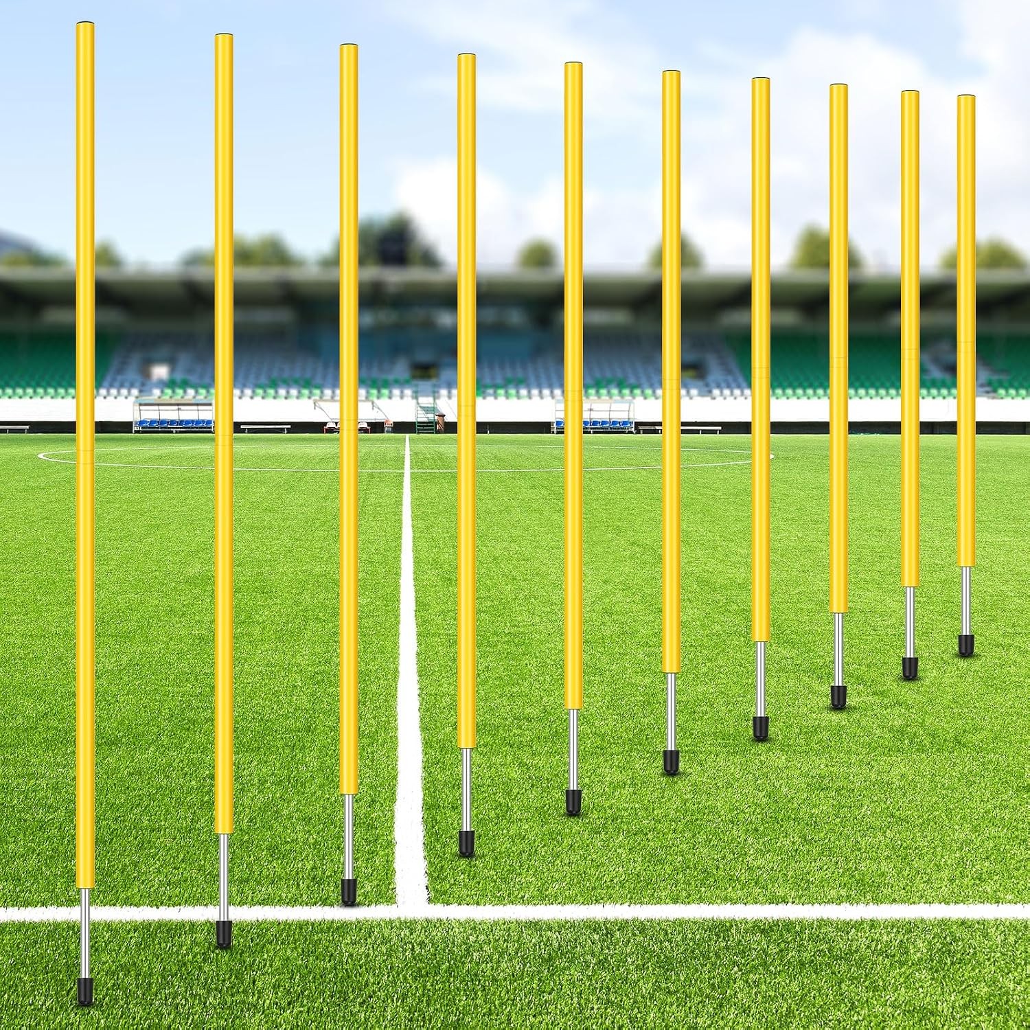Forza Slalom Adjustable Training Poles - 5 Feet Soccer Agili...