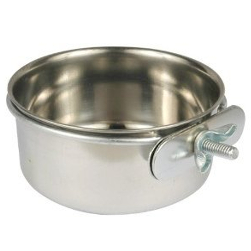 Stainless Steel Cage Coop Cup Bolt Clamp Hanger for Birds &...