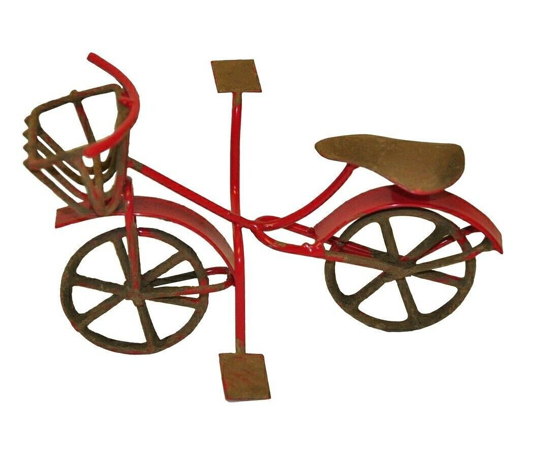 G&F Miniature Red Fairy Garden Bicycle
