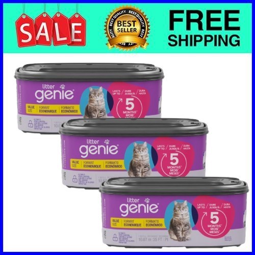 Litter Genie Cat Litter Disposal Jumbo Refill Value Pack 35f...