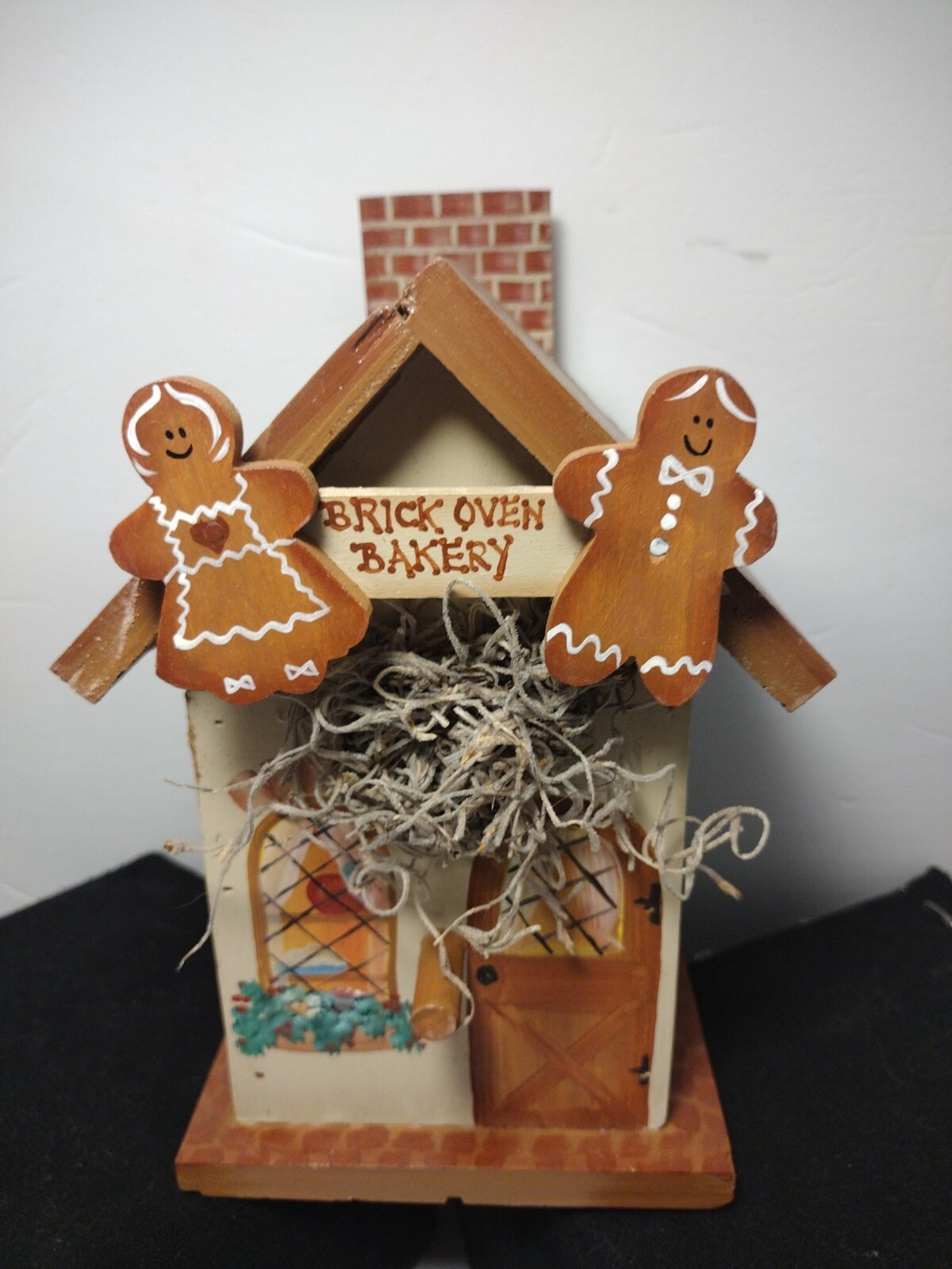 Gingerbread Hanging Wooden Birdhouse Nest Yard Patio Lawn Ou...