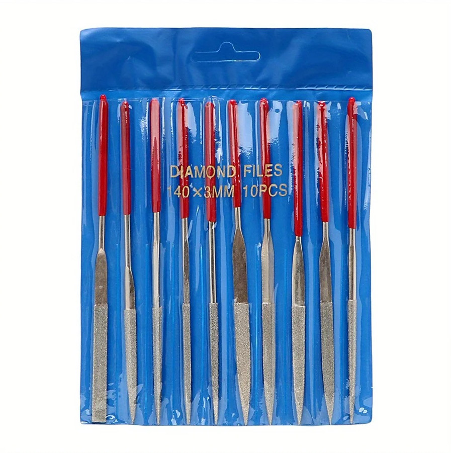 Diamond Needle File Set 5.5in, 10 Pcs — for Jewelry, Metal,...
