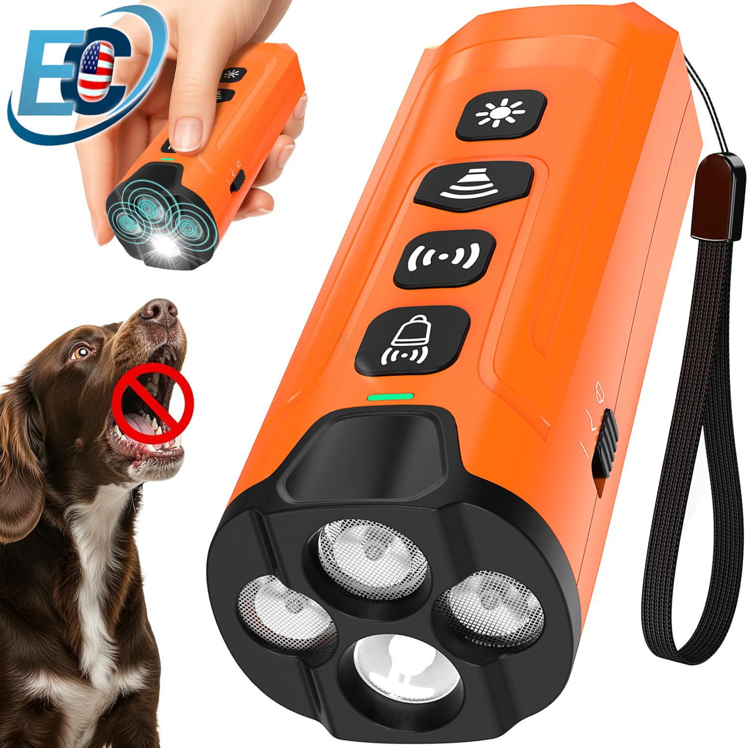 Ultrasonic Dog Bark Deterrent Device - Indoor/Outdoor Traini...