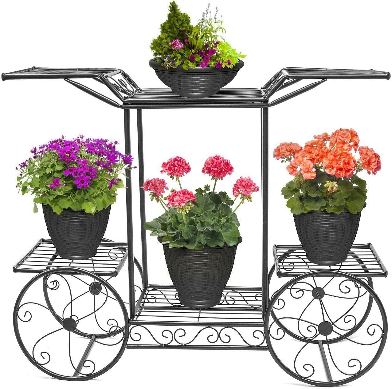 Sorbus Garden Cart Stand Display Rack - 6 Tier Plant Holder