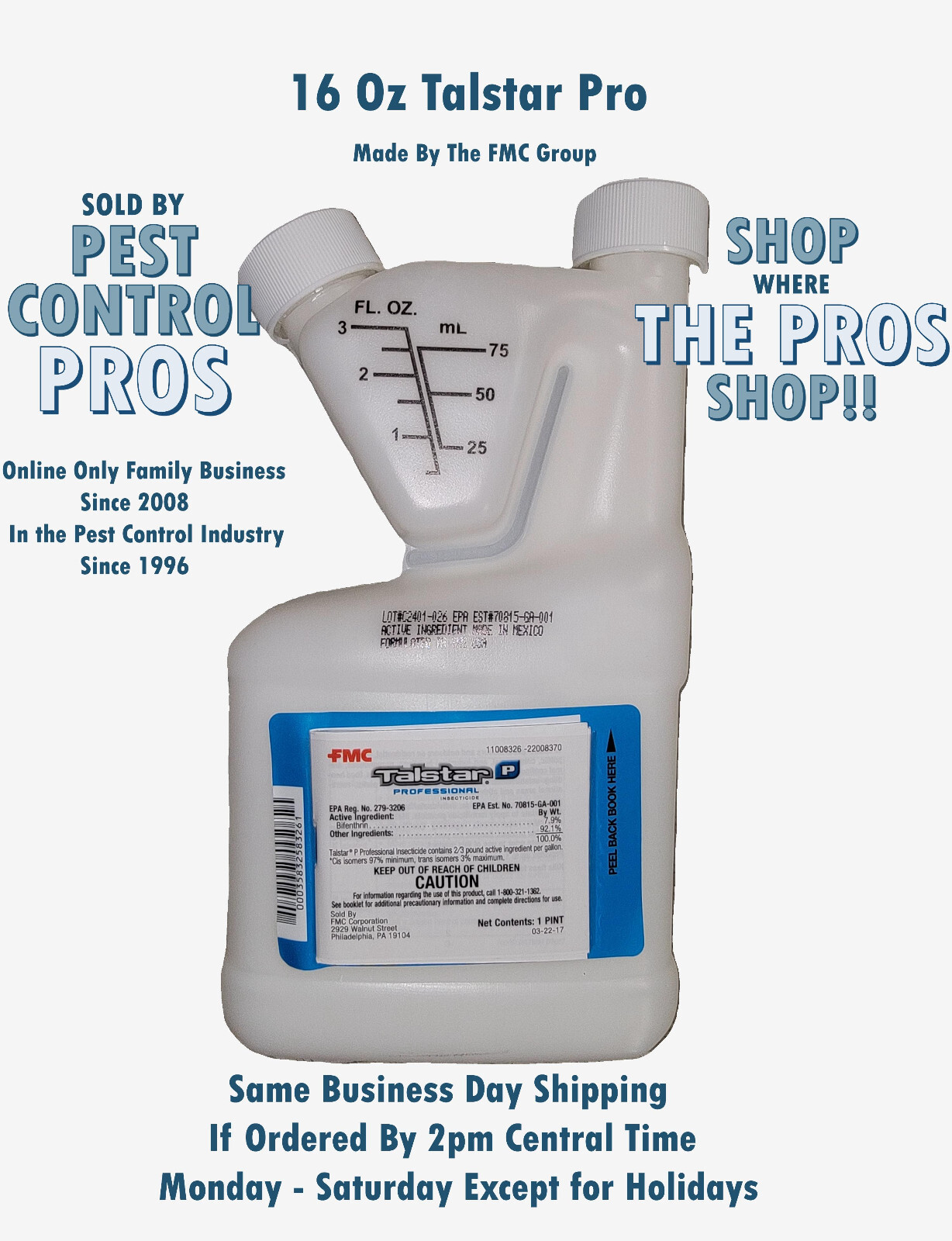 Talstar Pro Roach Flea Pest Control Insecticide Pint (16 oz)