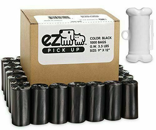 Dog Poop Bags with Dispenser - EZ 1000 Capacity Waste Dispos...