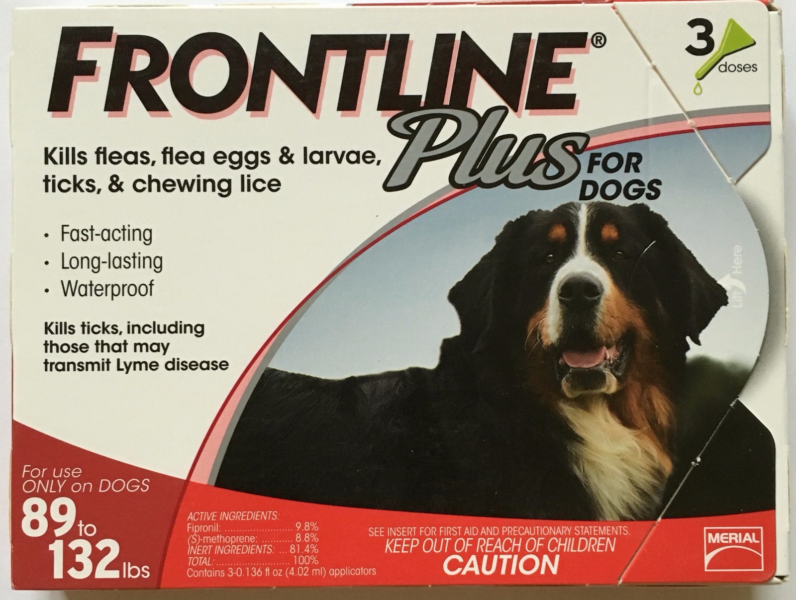 Fronline Flea & Tick Medicine for Dogs - Large RED Box - 3 M...