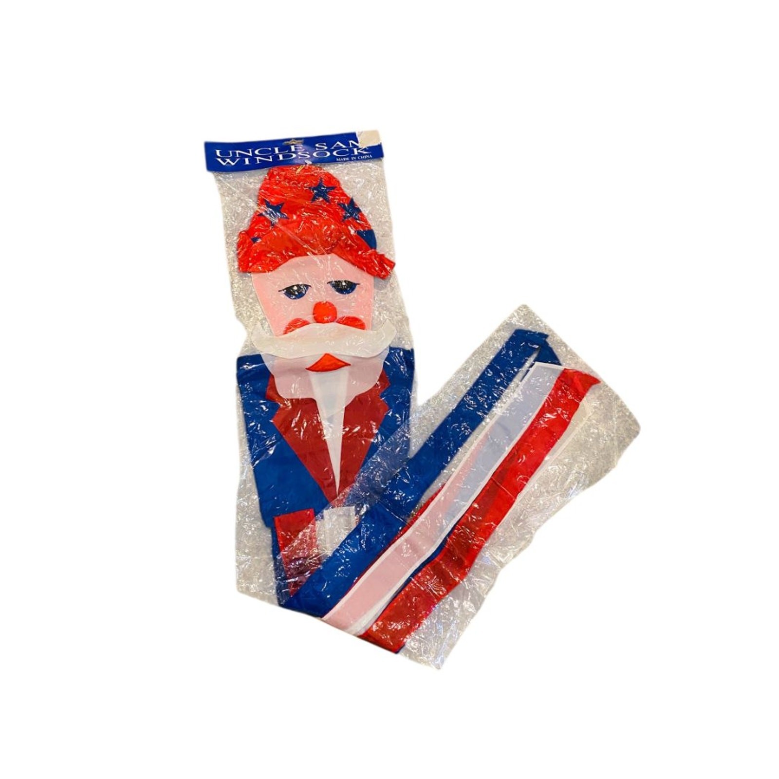 Uncle Sam Windsock Outdoor Patriotic Flag Decor - USA Red Wh...