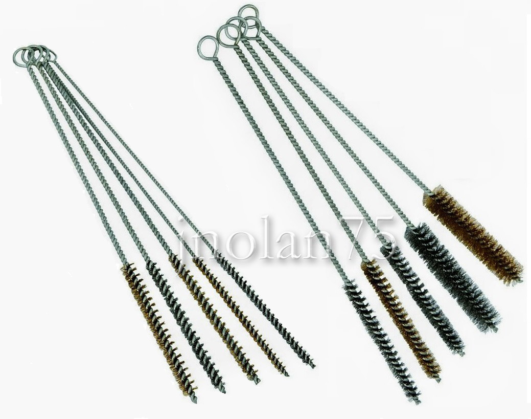 Round Pipe Tube Cylinder Bore Cleaning Wire Brushes, Stainle...