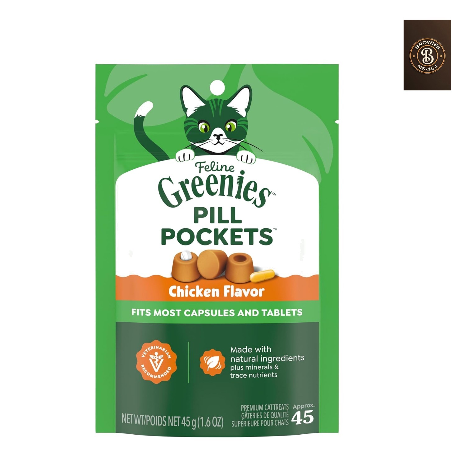Feline Pill Pockets Chicken Flavor Soft Cat Treats