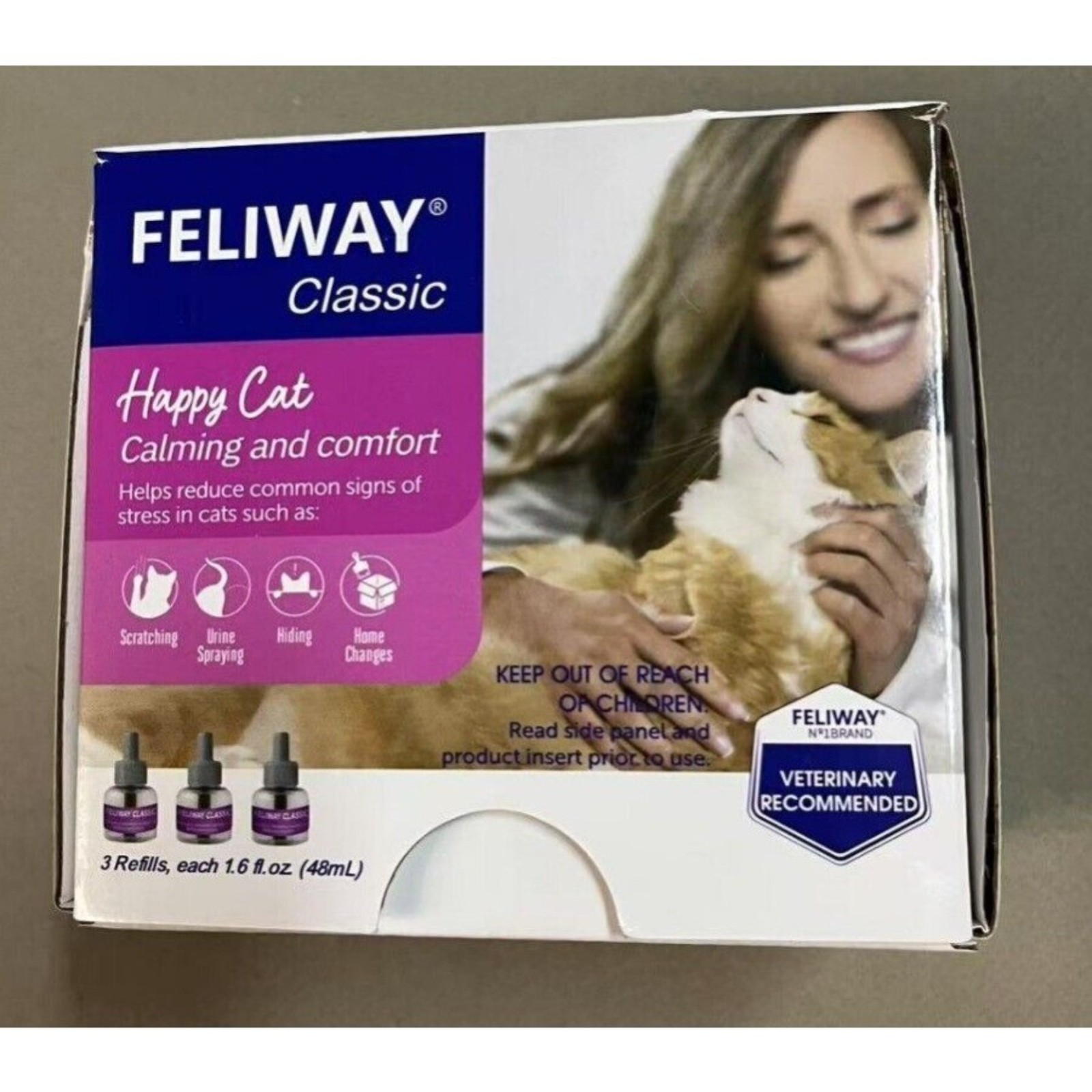 Feliway Classic Diffuser Refill 48 Ml Cat Calming 3 Refills