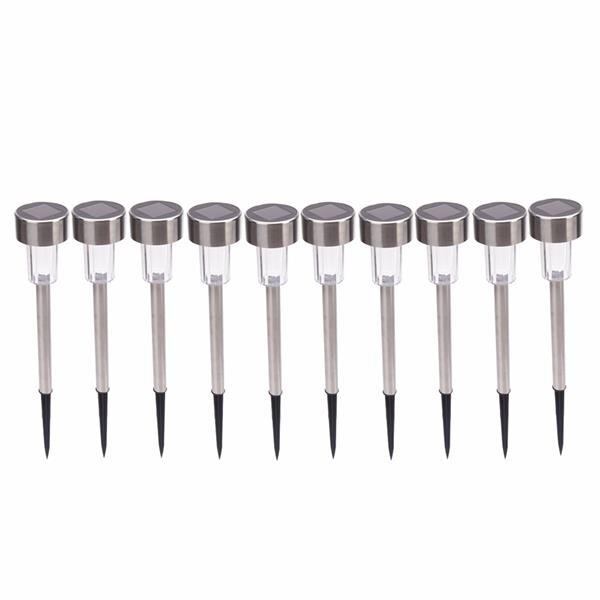 Outdoor Solar LED Garden Path Lights - Stainless Steel - 24...