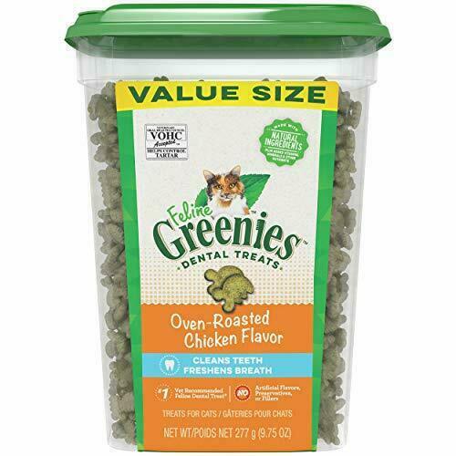Feline Greenies Oven Roasted Chicken Dental Treats for Cats,...