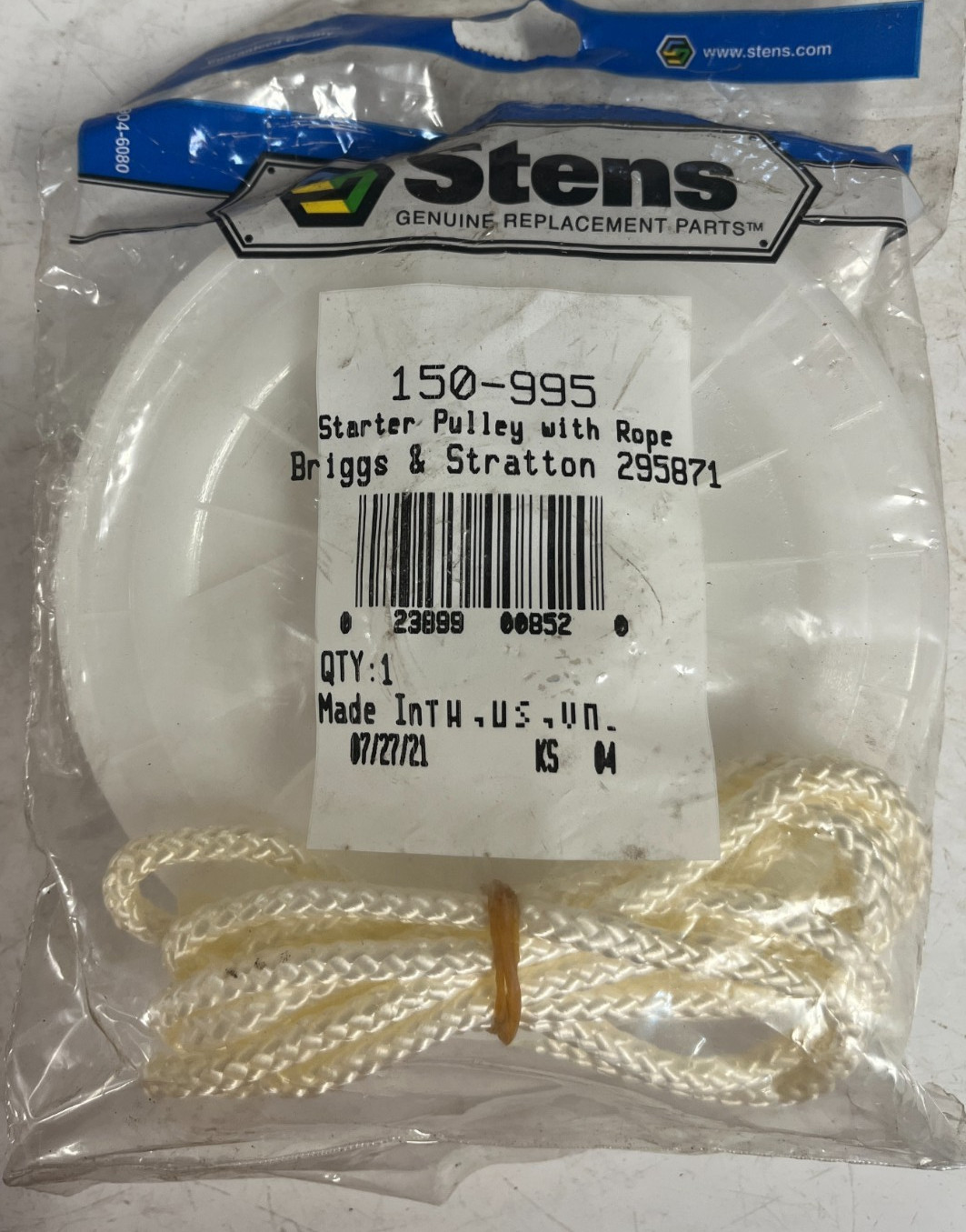 Stens Briggs & Stratton Starter Pulley Assembly Model 295871
