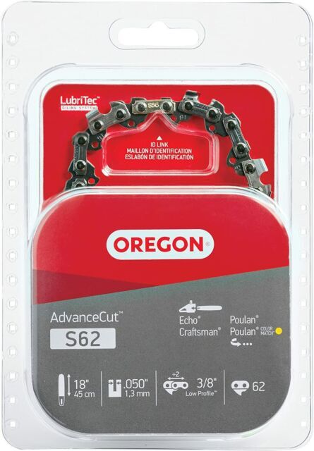 Oregon S62 Chainsaw Chain - 18" Bar Compatible with Husqvarn...