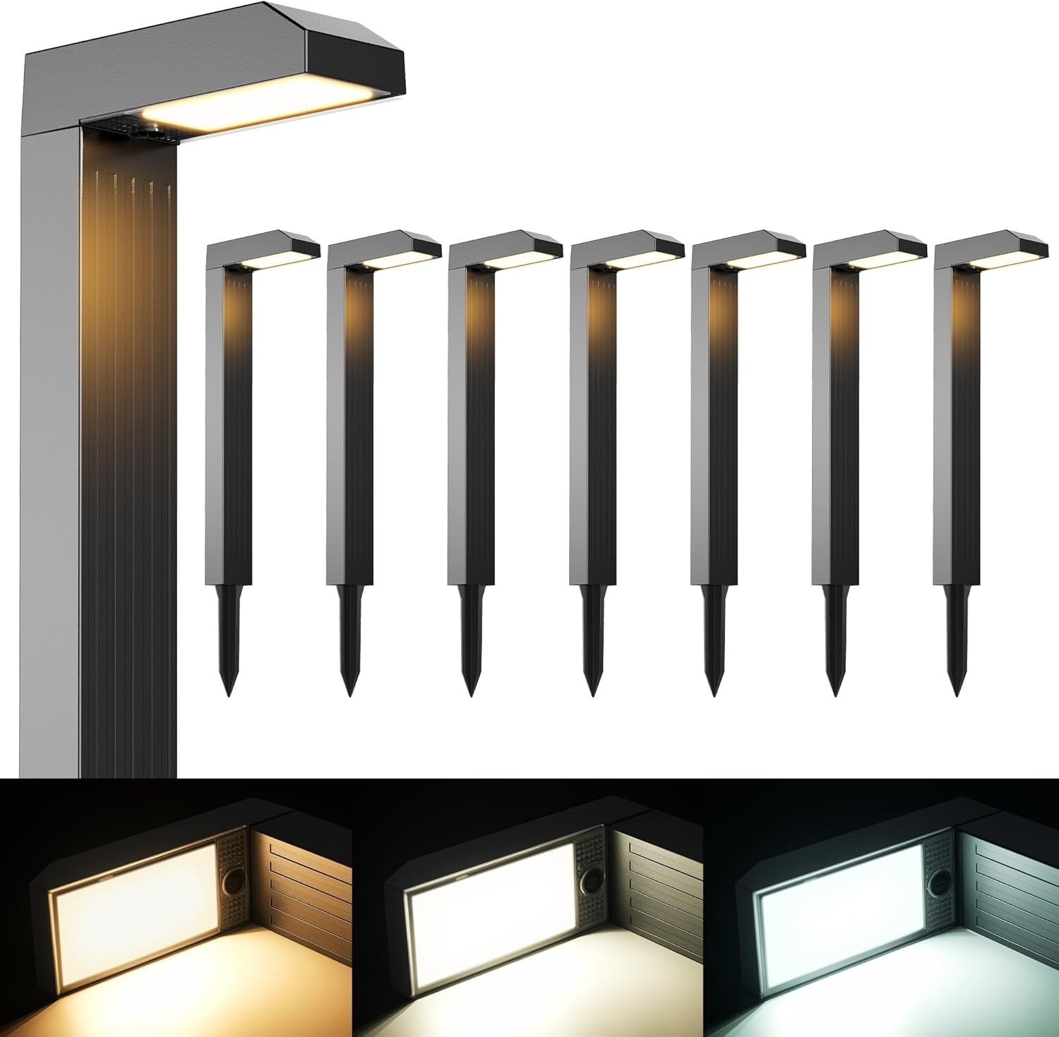 Solar Pathway Lights Outdoor - 8 Pack Bright Landscape Light...