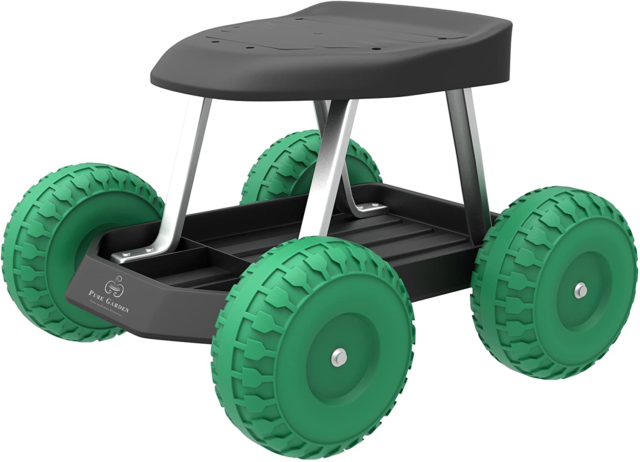 Rolling Garden Seat with Storage Tray - 30 lbs