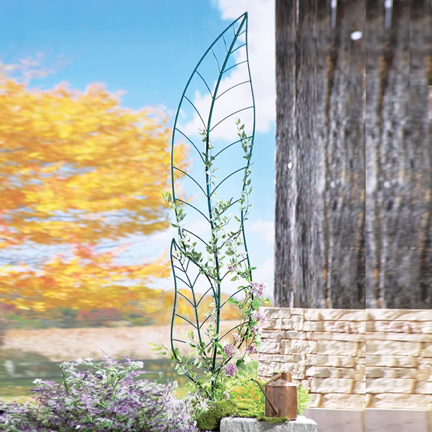 Metal Garden Trellis Stake - 6 Foot Climbing Vine Support fo...