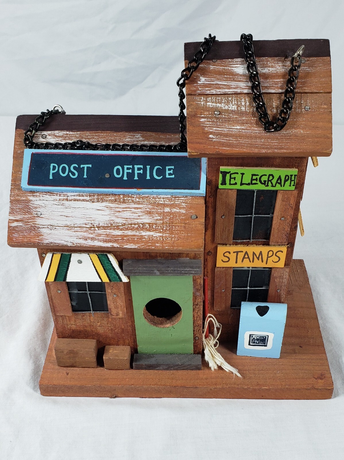 Pet Buy Mall Vintage Wooden Hanging Bird House 9.5" Tall