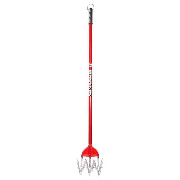 Garden Weasel Long Handle Rotary Cultivator - 54 Inch Steel...