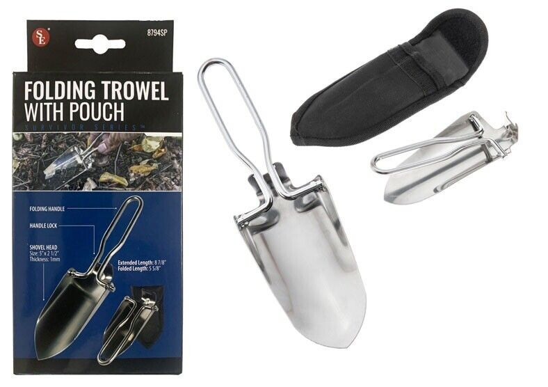 Mini Stainless Steel Folding Gardening Trowel with Carry Cas...