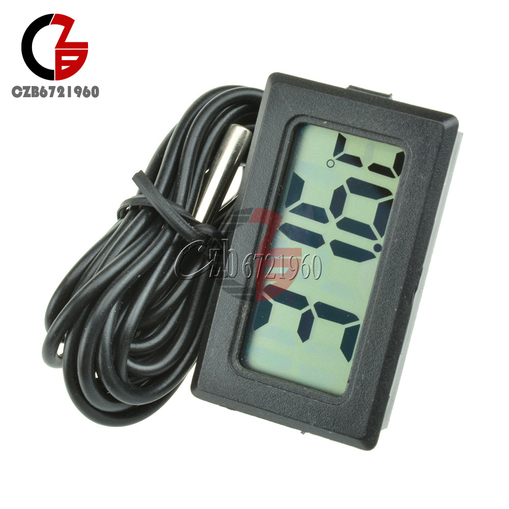 Digital LCD Thermometer for Refrigerator, Freezer, Aquarium,...