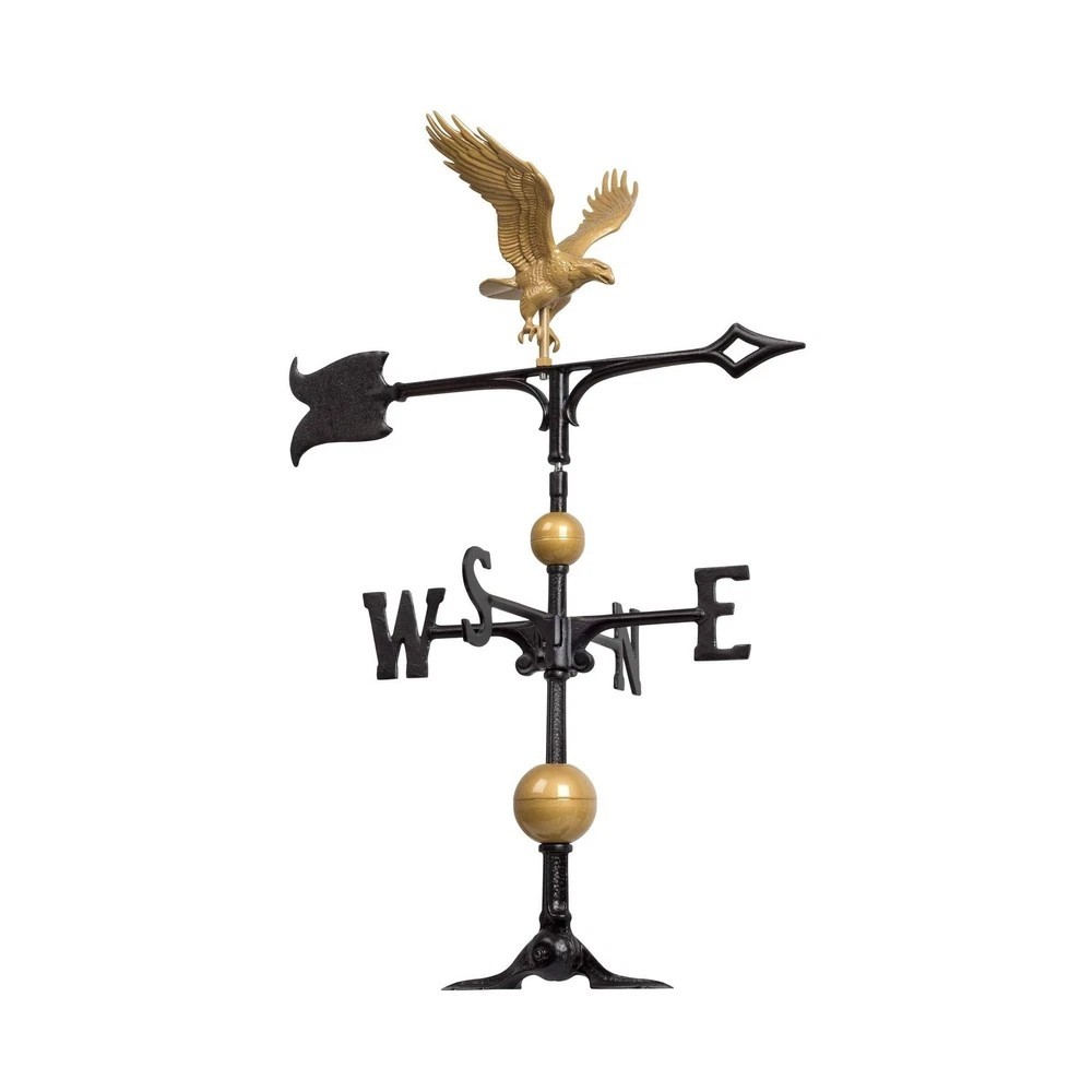 Whitehall Eagle Weathervane, Full-Bodied, 30-Inch Gold Bronz...
