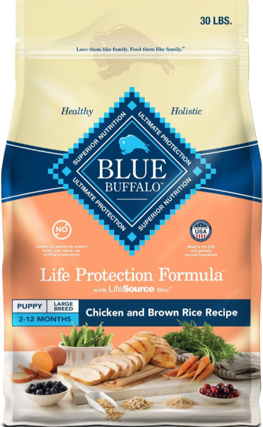 Blue Buffalo Large Breed Puppy Chicken & Brown Rice Recipe D...