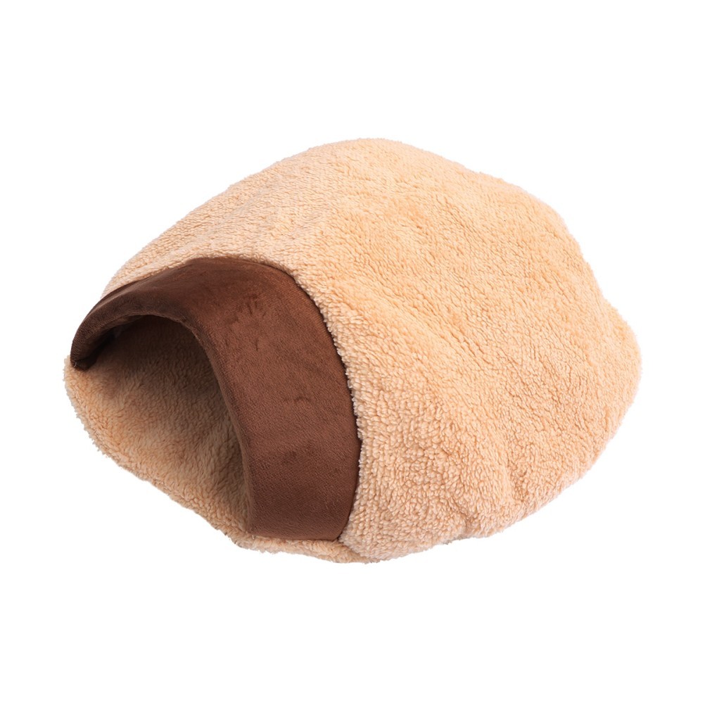 Brown Hamburger-Shaped Cat Bed