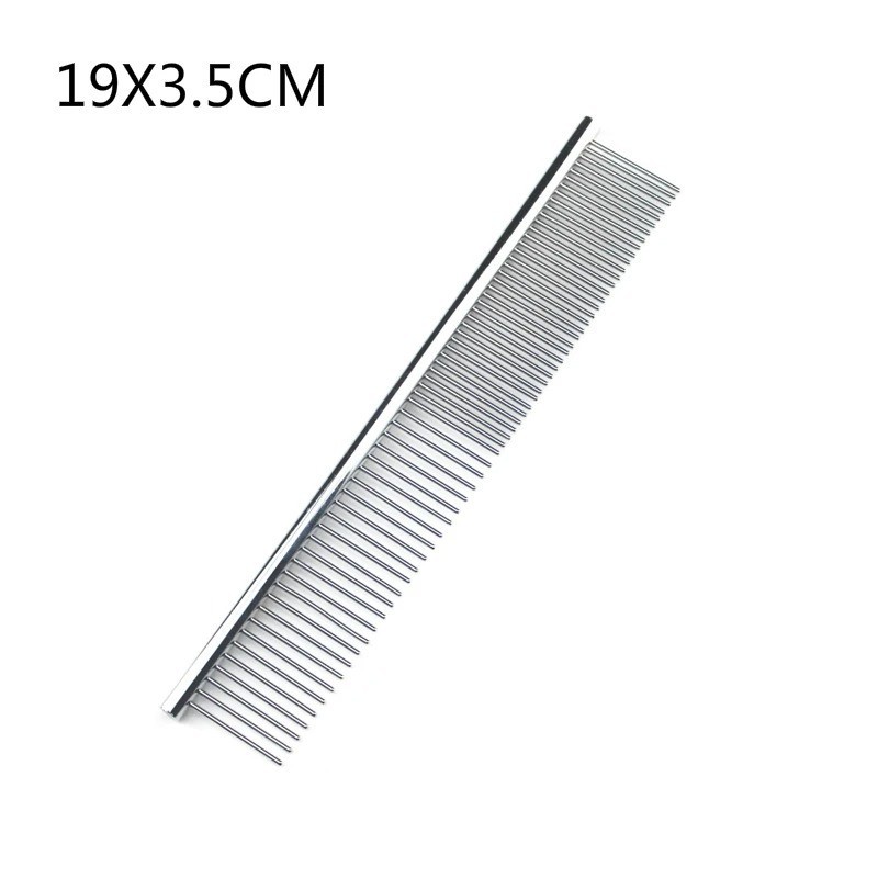 Metal Fur Comb Brush for Puppies - Double Row Teeth Hair Gro...