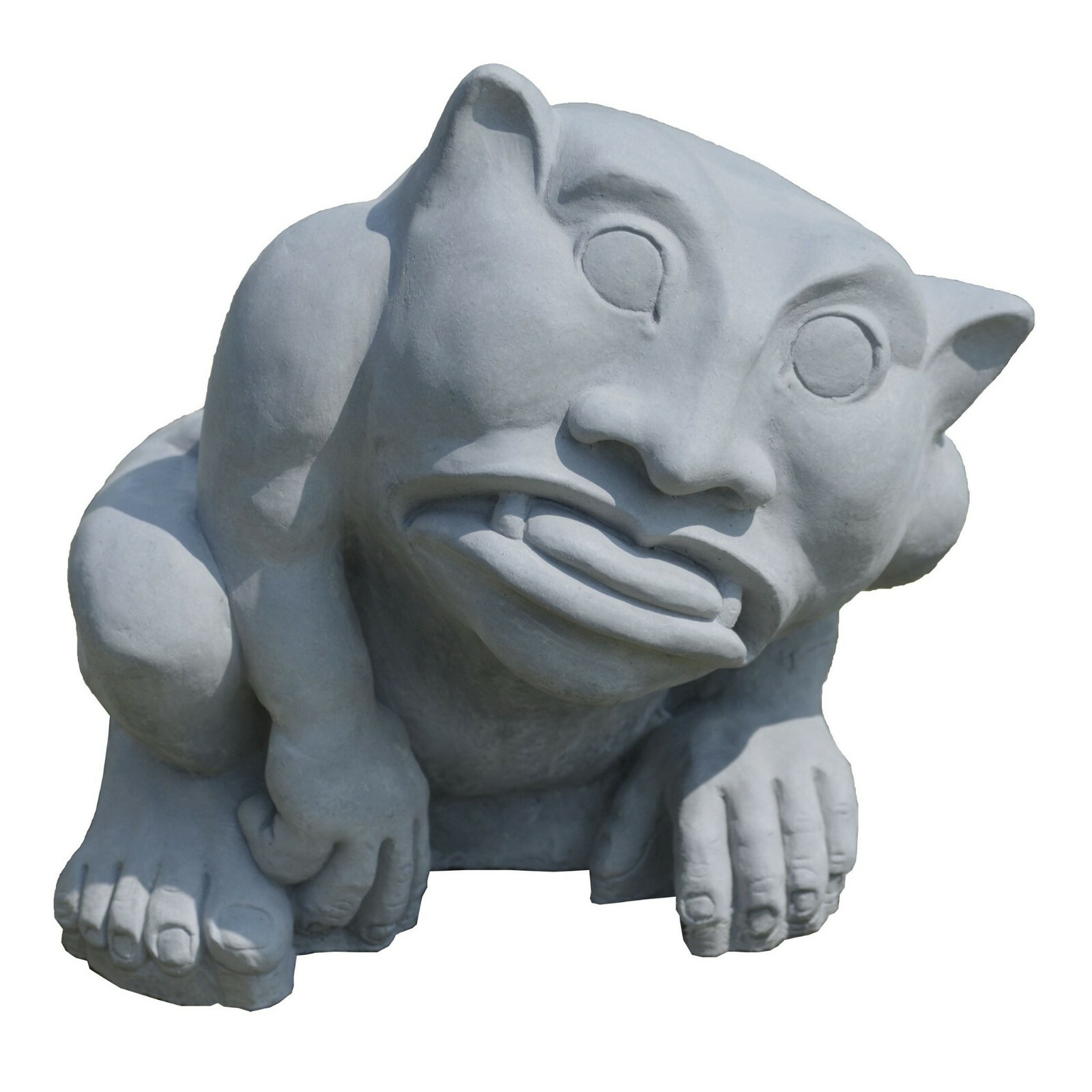 Cast Stone Cement Standing Garden Gargoyle (24" x 12", 25 lb...