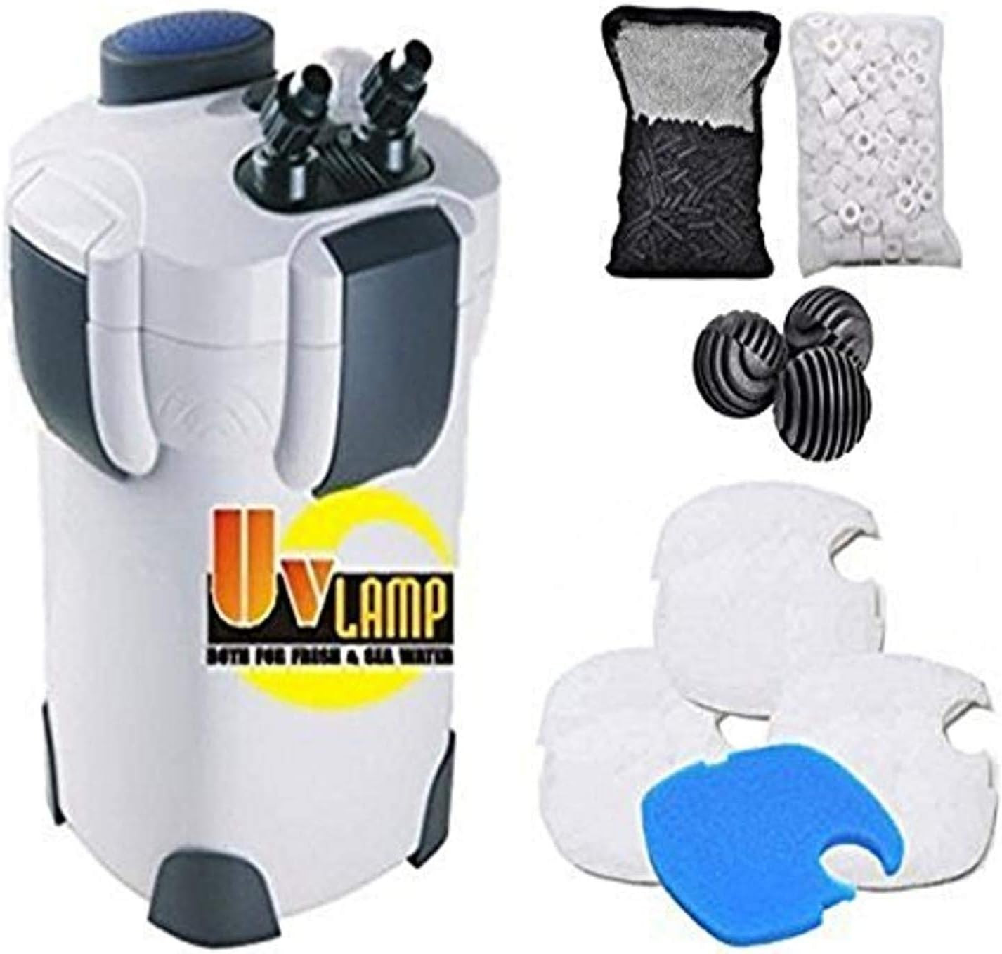 HW303B Aquarium Canister Filter Kit - 370 GPH UV Sterilizer