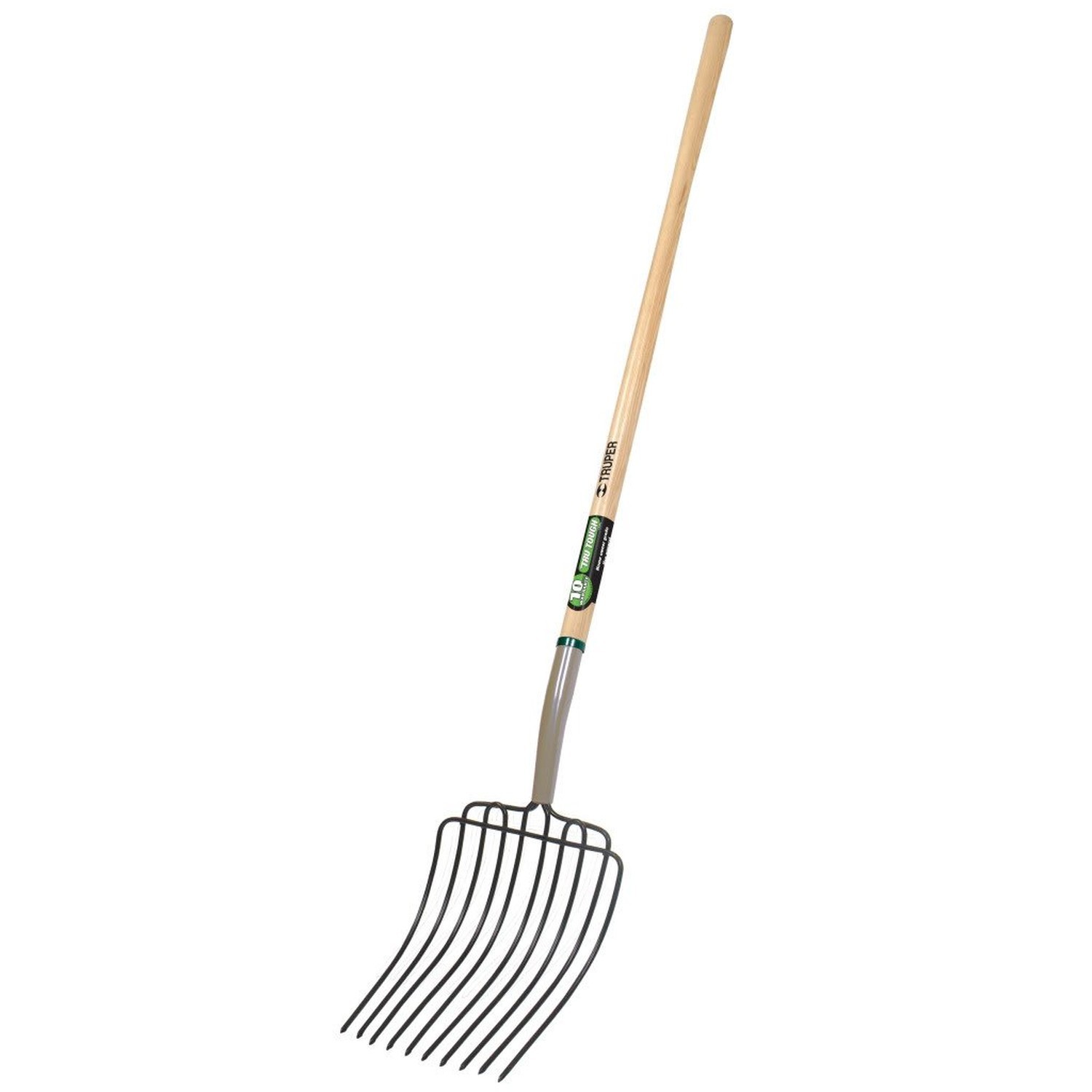 Truper 54-Inch Manure Fork, 10-Tine, Heavy Duty Garden Tool