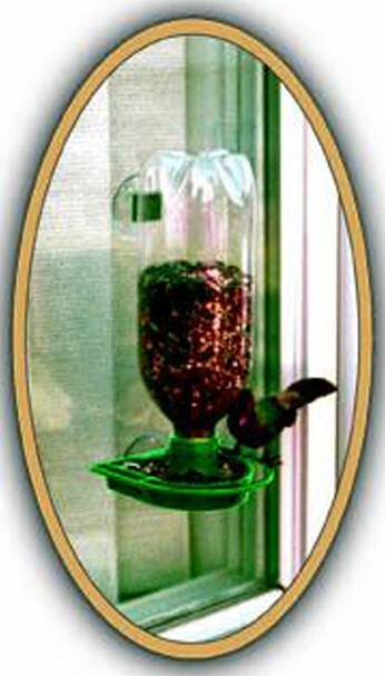 Gadjit Bird Window Feeder Attachment for Recycled Pop Bottle...