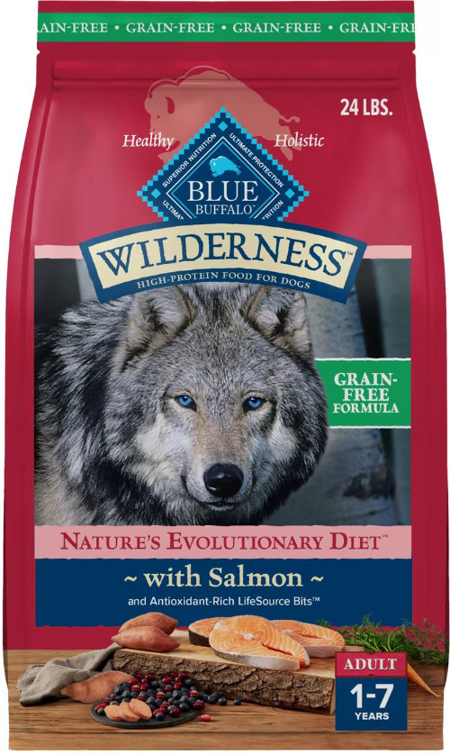 Blue Buffalo Wilderness Salmon Recipe Adult Dry Dog Food (24...