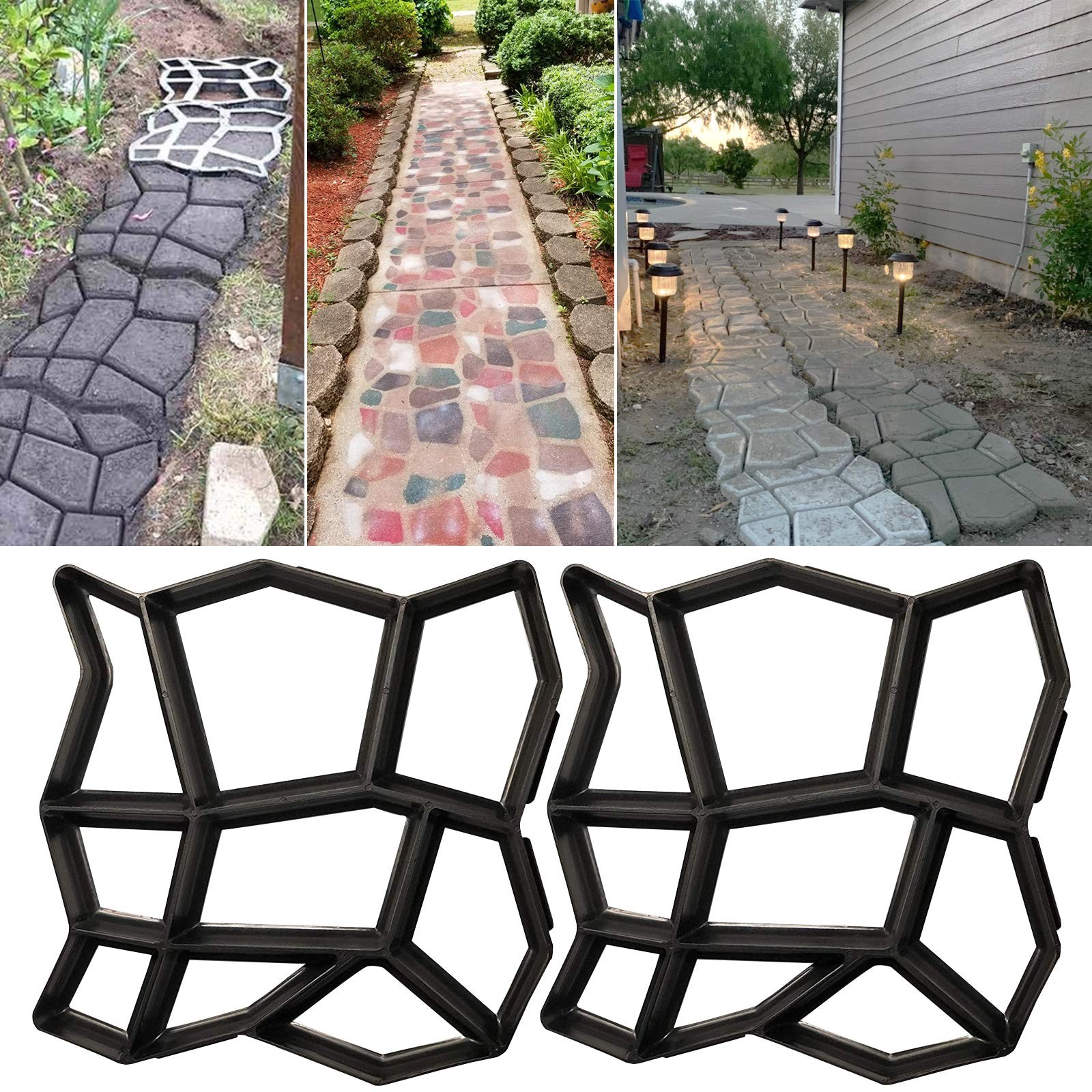 Path Mate Stone Mold Paving Pavement Concrete Molds (Walk-Th...