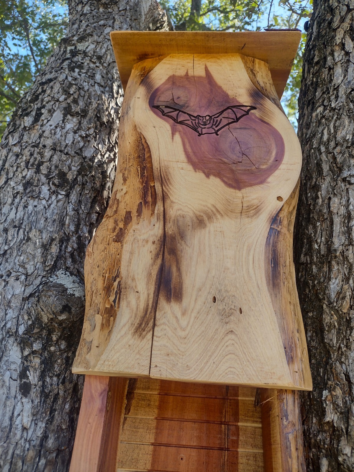 Bat House Three Chamber 100% Natural Cedar Handmade